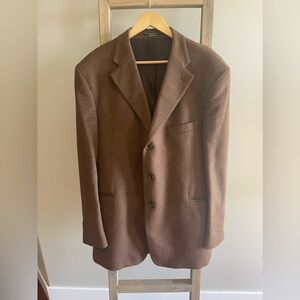 Arnold Brandt cashmere and mink brown sports coat